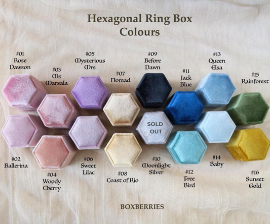 燙字絲絨戒指盒