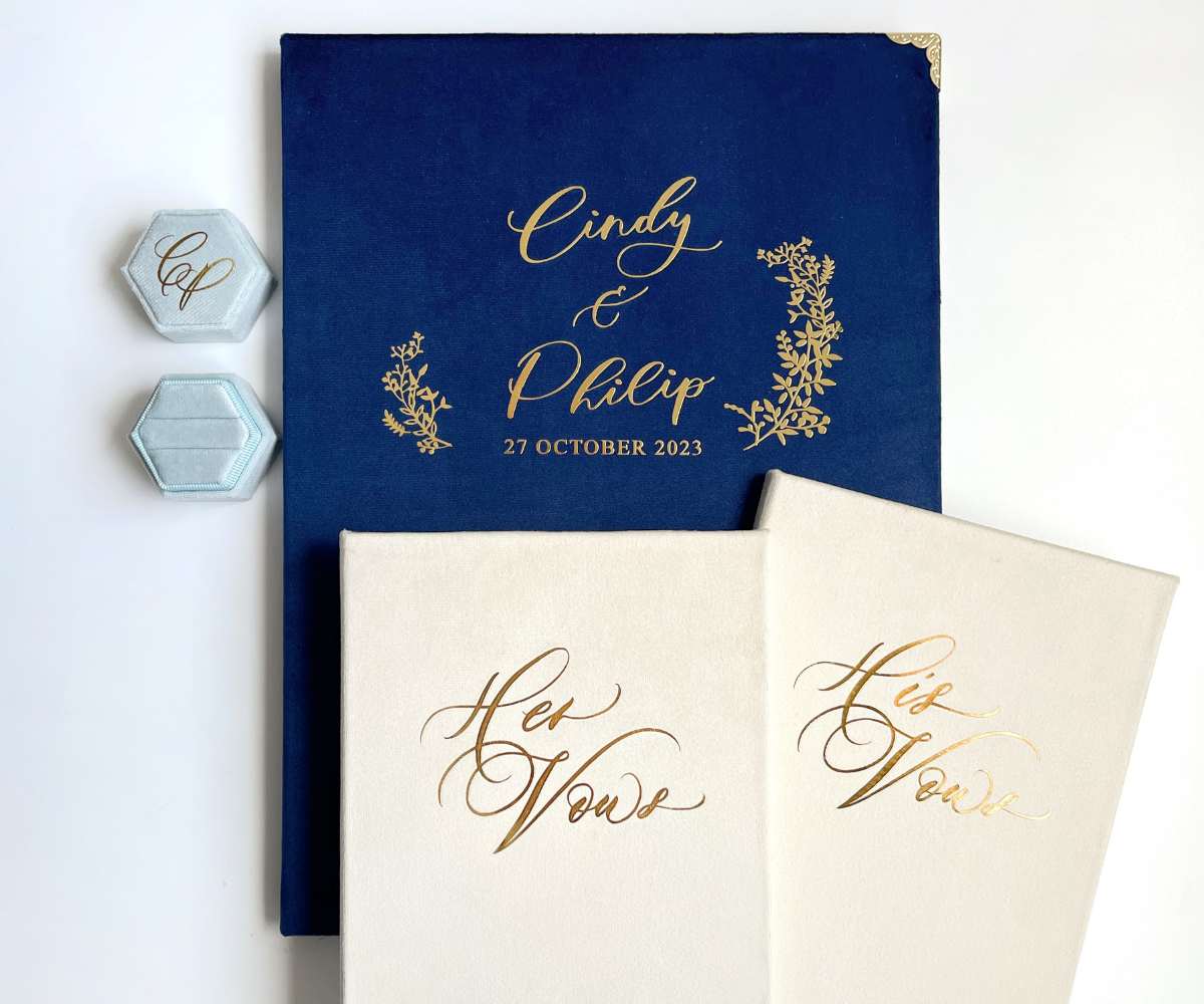 婚禮必備套裝 Premium   - 證書套＋誓詞簿＋戒指盒