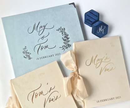 婚禮必備套裝 Premium   - 證書套＋誓詞簿＋戒指盒